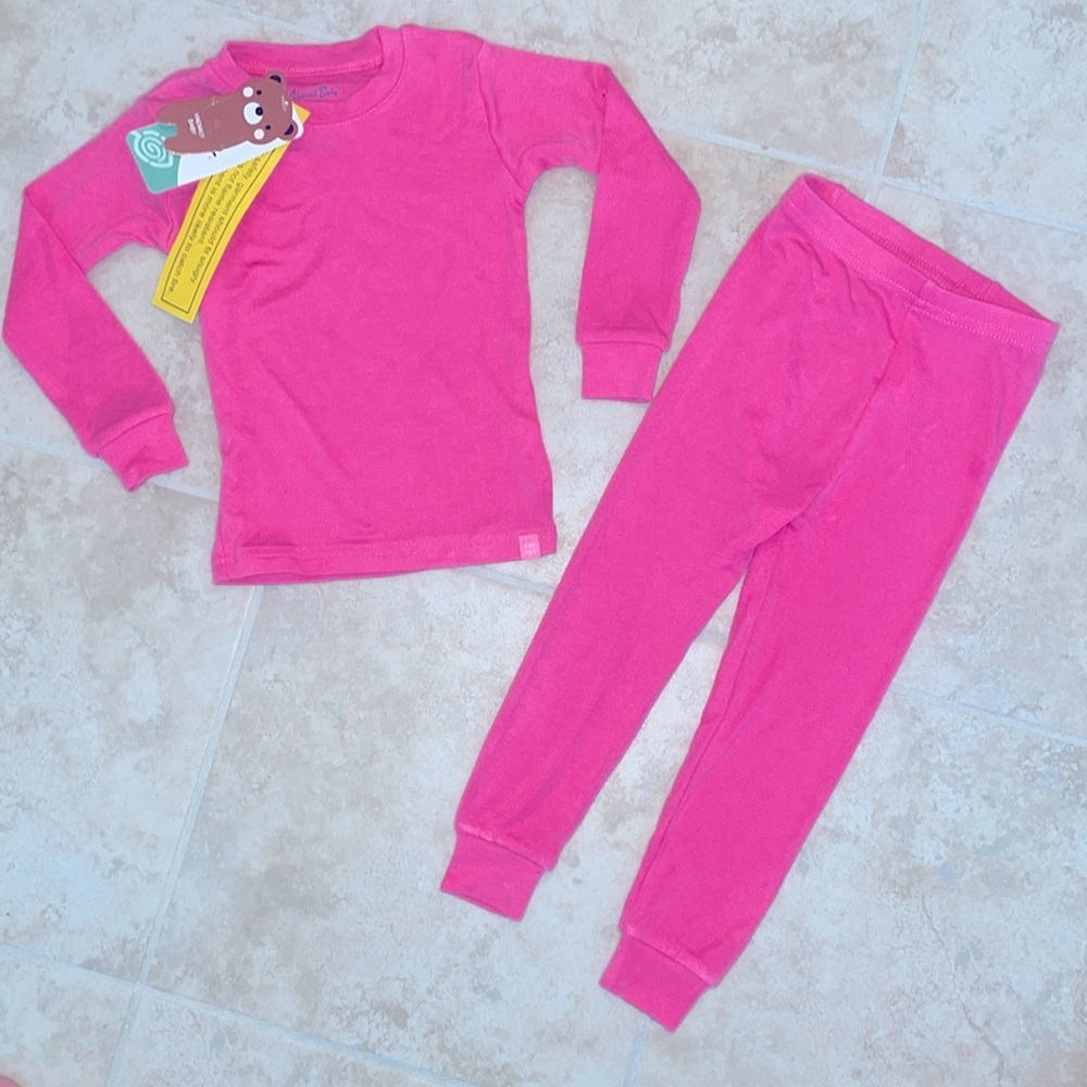 VAENAIT BABY 2T Toddler Soft Comfy Modal Tencel Solid Rayon Pajamas Hot Pink